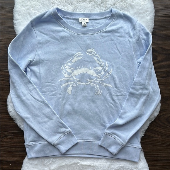 NWT J. Crew Factory Crab Fleece Crewneck Sweatshirt size Small - Picture 1 of 7